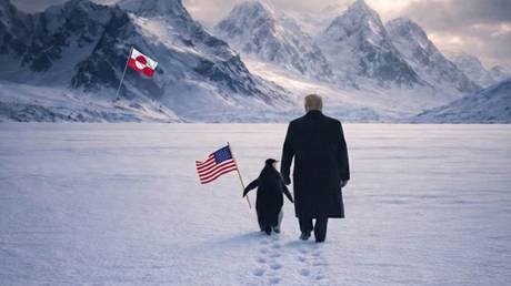 China mocks White House&rsquo;s Greenland penguin meme