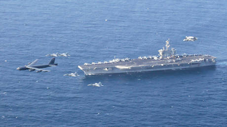 Trump threatens Iran with &lsquo;armada&rsquo; bigger than around Venezuela