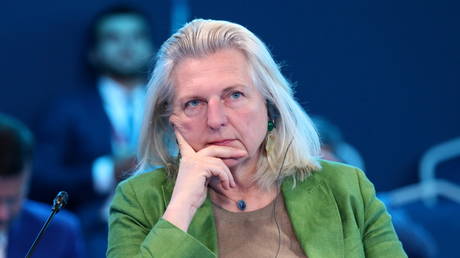 FILE PHOTO: Former Austrian Foreign Minister Karin Kneissl.