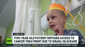 Boy born in Gaza refused cancer treatment by Israel (RT VIDEO)