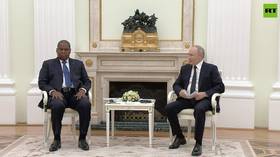 Putin meets with Central African Republic president in Moscow