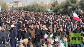 Iranians gather for first Friday prayers during war