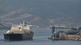 An LNG tanker departs the Revithoussa terminal near Athens, Greece, on January 22, 2026.