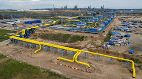 Ground infrastructure of the Power of Siberia pipeline in Amur Region, which supplies Russian natural gas to China.
