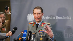 German Lieutenant General Christian Freuding makes a statement to the press in Berlin, Germany, on January 14, 2026.
