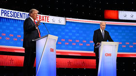 Presidents Donald Trump and Joe Biden take part in a debate in Atlanta, US, on June 27, 2024.