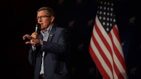 Former US National Security Adviser Michael Flynn speaking at a Republican election event in Ohio in 2022.