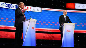 Presidents Donald Trump and Joe Biden take part in a debate in Atlanta, US, on June 27, 2024.