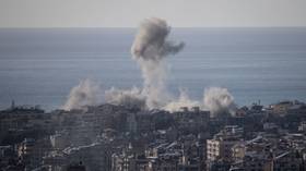 Smoke rises over an Israeli airstrike site in Beirut, Lebanon on March 31, 2026.