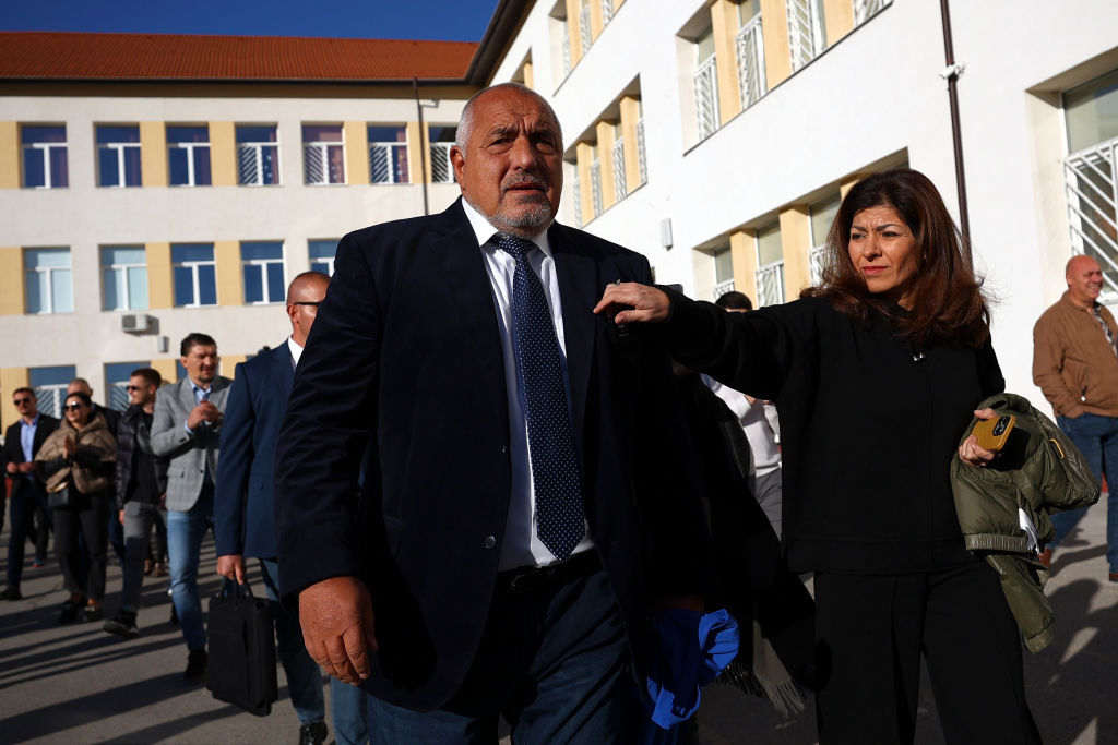 Former Bulgarian Prime Minister Boyko Borissov leaves a polling station after casting his vote during parliamentary elections in Bankya, Bulgaria, October 27, 2024