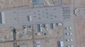 Planet Labs image from March 16, 2026 shows damage after an Iranian attack on Prince Sultan Air Base, Saudi Arabia.