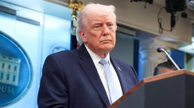 US President Donald Trump speaks during a news conference in James S. Brady Press Briefing Room of the White House on April 6, 2026, Washington DC.