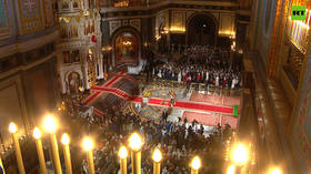 Putin attends Orthodox Easter service at Christ the Savior Cathedral in Moscow