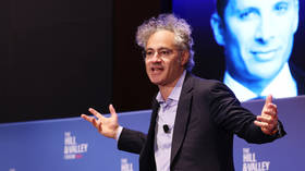 Palantir Technologies co-founder Alex Karp speaks onstage during Jacob Helberg at the Hill & Valley Forum 2025 in Washington DC