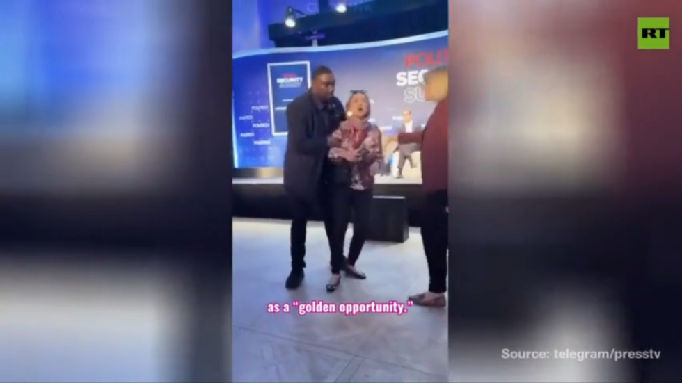 Anti-war protesters storm Lockheed-sponsored Politico forum (VIDEOS)