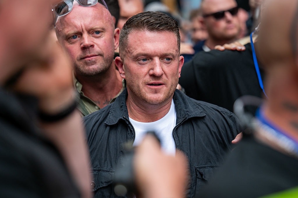 Tommy Robinson attends the Unite The Kingdom rally in London, England, September 13, 2025