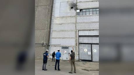 IAEA experts examine damage inflicted on Russia’s Zaporozhye Nuclear Power Plant, May 31, 2026.