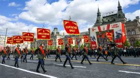 A military parade is held in Moscow, Russia, on May 9, 2025.