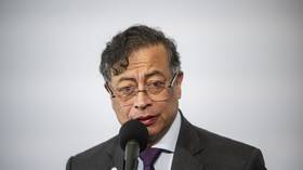 Colombian President Gustavo Petro at the ‘In Defense of Democracy’ meeting of progressive leaders in Spain.