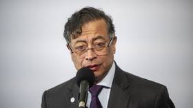 Colombian President Gustavo Petro at the ‘In Defense of Democracy’ meeting of progressive leaders in Spain.