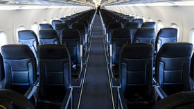 Seats on a Spirit Airlines flight at Newark Liberty International Airport in New Jersey, the US on January 15, 2026.