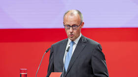 German Chancellor Friedrich Merz delivers a speech at the DGB congress in Berlin, Germany, on May 12, 2026.
