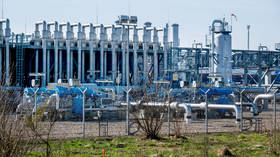 Technical facilities for storing natural gas in underground caverns pictured at Etzel ESE storage station in Friedeburg, Germany.