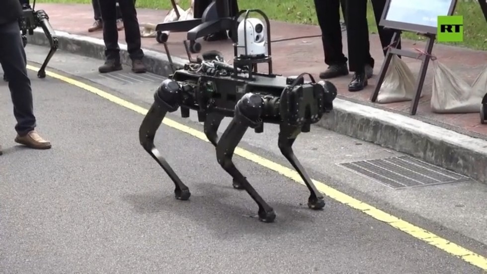 Taiwan unveils armed robot dogs (VIDEO)