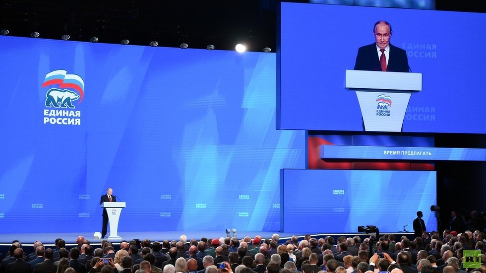 rt.com - RT - Putin addresses party conference with vows on security economy and elections