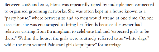 An excerpt from Rupert Lowe's rape gangs report, published June 16, 2026