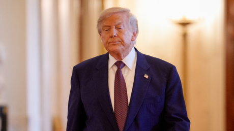 US President Donald Trump arrives for a Medal of Honor ceremony in the East Room of the White House on June 18, 2026 in Washington, DC.