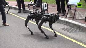 Taiwan unveils armed robot dogs (VIDEO)