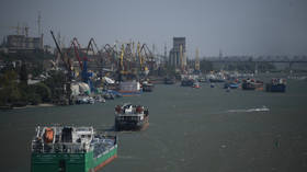 The port of the Russian city of Rostov-on-Don is seen on August 21, 2017.