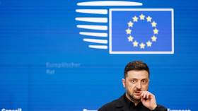 Ukraine's Vladimir Zelensky is pictured during an EU summit in Brussels, Belgium, on December 18, 2025.