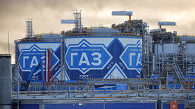 A Russian storage facility for liquified natural gas serving the Yamal LNG project.