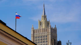 The Russian Foreign Ministry building in Moscow.