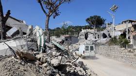 The devastated Marjayoun district of southern Lebanon following Israeli attacks.