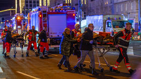 Paramedics transport the injured following a car-ramming attack on a Christmas market in Magdeburg, Germany, December 20, 2024.