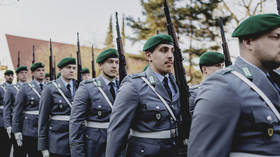 Soldiers are lined up during a ceremony attended by Defense Minister Boris Pistorius in Berlin, Germany, on March 23, 2026.