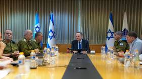 Israeli Defense Minister Israel Katz chairs a security assessment meeting in Tel Aviv in April 2026.