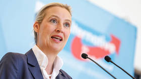 An Alternative for Germany (AfD) party co-chair, Alice Weidel, speaks at a press conference in Berlin, Germany, on June 23, 2026.