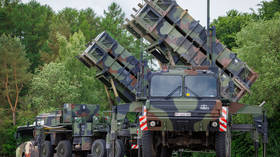 Two US-made Patriot air defense systems are seen at the Recknitztal Barracks in Bad Sulze, Germany, on June 4, 2026.