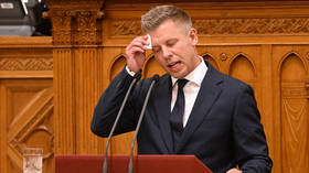 Hungarian Prime Minister Peter Magyar delivers a speech before voting on a constitutional amendment in the Hungarian Parliament in Budapest, Hungary, July 13, 2026