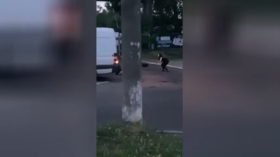 Ukrainian press gang allegedly shoots, runs over women (HARROWING VIDEO)