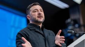 Ukraine's Vladimir Zelensky speaks at an EU summit in Brussels, Belgium, on December 18, 2025.