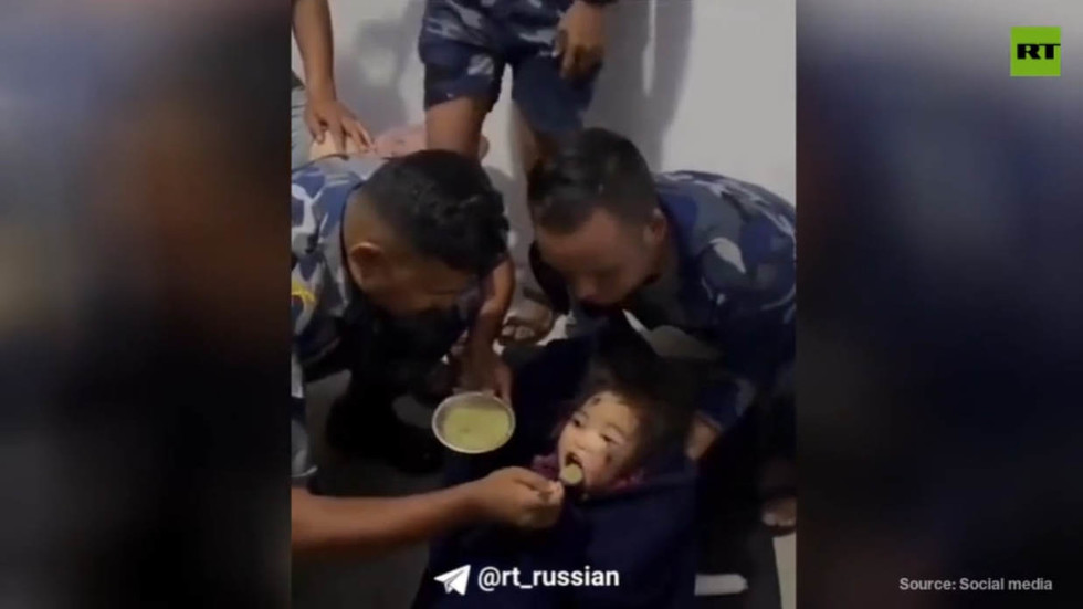 WATCH six-year-old girl rescued after being trapped under rubble in Nepal floods