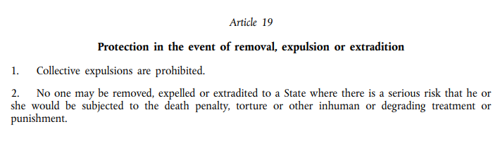 An excerpt from the European Convention on Human Rights