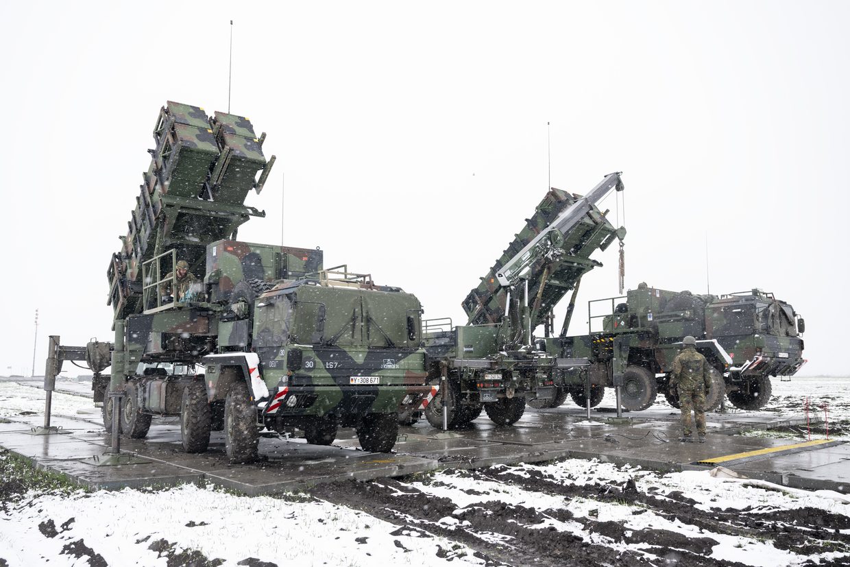 German Bundeswehr soldiers deploy a Patriot missile battery in Miaczyn, Poland, April 3, 2023