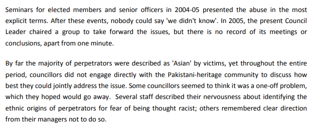 An excerpt from the 'Independent Inquiry into Child Sexual Exploitation in Rotherham', or 'Jay Report', published August 26, 2014