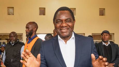 Zambian president reelected amid gunfight chaos